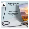 Equip Gigabit USB-C / USB-A do RJ45 Adapter Ethernet - Czarny