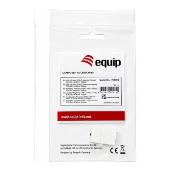 Equip Keystone Coupler USB 3.2 Gen 2 USB-C do USB-C żeński-żeński, biały