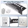 Equip Keystone Coupler USB 3.2 Gen 2 USB-C do USB-C żeński-żeński, biały