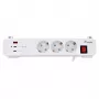 Equip Power Strip CEE 7/7 90° do 3x Schuko / 2x USB-C + USB-A, Biały, 1.5m