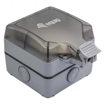 EQUIP Puszka natynkowa 1-portowa Keystone nieekranowana zewnętrzna szara IP44