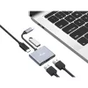 EQUIP USB-C 4-in-1 Dual-HDMI Adapter with 100W PD, 4K MST, Aluminum