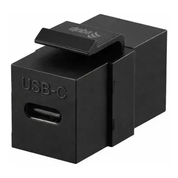 Equip złączka keystone USB-C, USB 3.2 Gen 2, USB-C żeński na żeński, czarna