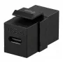 Equip złączka keystone USB-C, USB 3.2 Gen 2, USB-C żeński na żeński, czarna