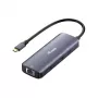 EQUIP USB-C Multiport Adapter z 2x HDMI, RJ45, 2x USB-A, USB-C PD 100W, Szary