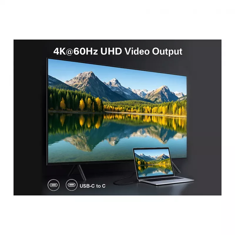 EQUIP USB-C na USB-C + HDMI Adapter z 100W PD, 4K/60Hz, Aluminium