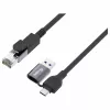 Equip USB-C + USB-A do RJ45 Gigabit Ethernet Adapter, 5 m, Czarny