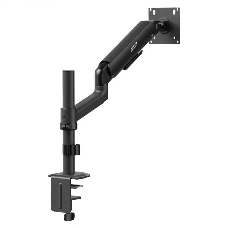 Ergo Office ER-691 B uchwyt monitora na sprężynie gazowej do ekranów 17-32 cali, 1-10 kg, matowy czarny, VESA 75/100