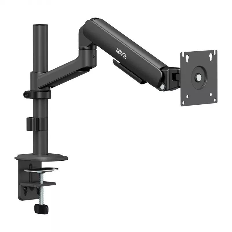 Ergo Office ER-691 B uchwyt monitora na sprężynie gazowej do ekranów 17-32 cali, 1-10 kg, matowy czarny, VESA 75/100