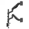 ERGO OFFICE ER-692 B Podwójny uchwyt monitorowy na biurko, ramię gazowe, pasuje do 17-32 inch, 1-10 kg na ramię, czarny matowy