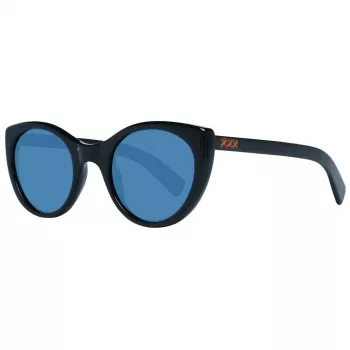 ERMENEGILDO ZEGNA Okulary przeciwsłoneczne unisex ZC0009-01V50 - Czarna oprawka acetatowa, szare soczewki 50/23/145 mm