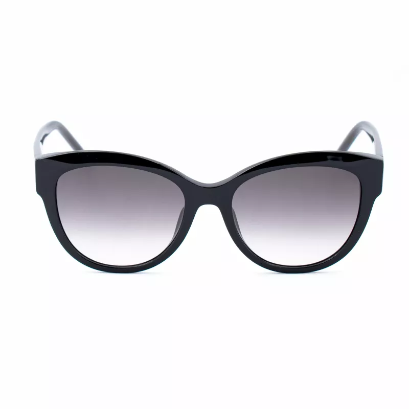 Okulary przeciwsłoneczne ESCADA Women's SESD99-550700 - Czarna oprawka acetatowa z szarymi soczewkami gradientowymi - 55/18/140 mm