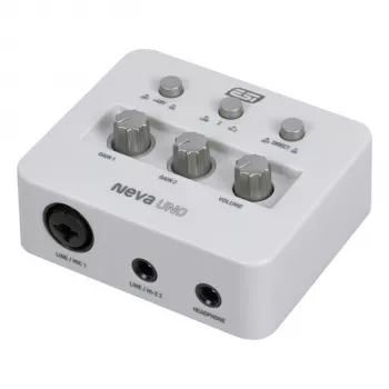 ESI Neva Uno – Interfejs audio USB-C, 24-bit/192 kHz, 2-wejścia/2-wyjścia, combo XLR/TRS, +48V, monitoring bezpośredni