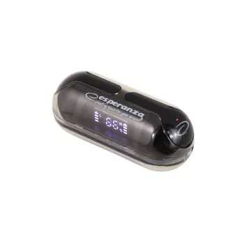 Esperanza EH239K True Wireless Stereo Bluetooth Słuchawki douszne z etui ładującym, sterowanie dotykowe, wbudowany mikrofon, czarny