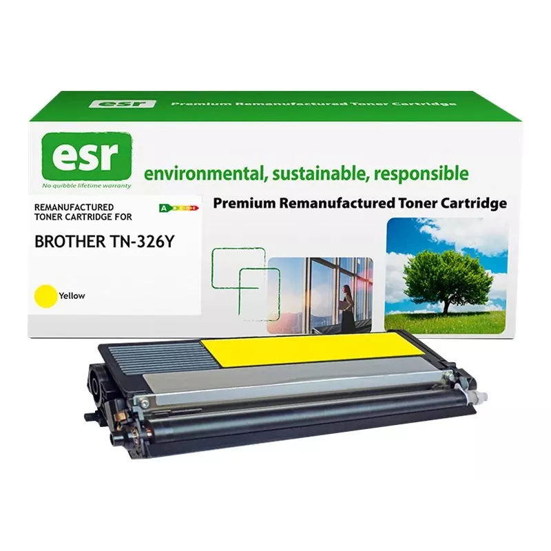 ESR Remanufactured Toner Cartridge Compatible with Brother TN-326Y Yellow 3,500 Pages