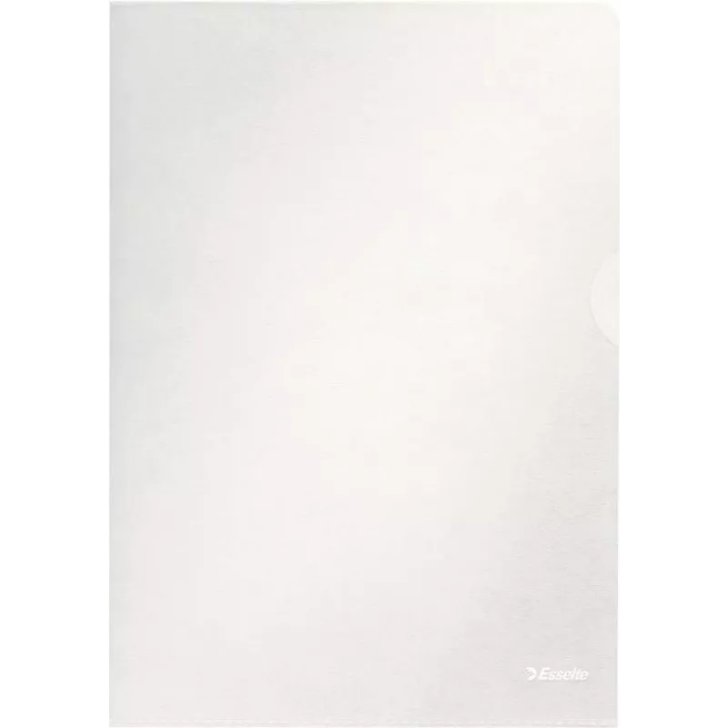 Esselte Standard A4 koszulki na dokumenty, polipropylen, groszkowane, 0,12 mm, otwarte z góry i z boku, bezpieczne dla dokumentów, wycięcie na palec, opakowanie 100 szt. 54832