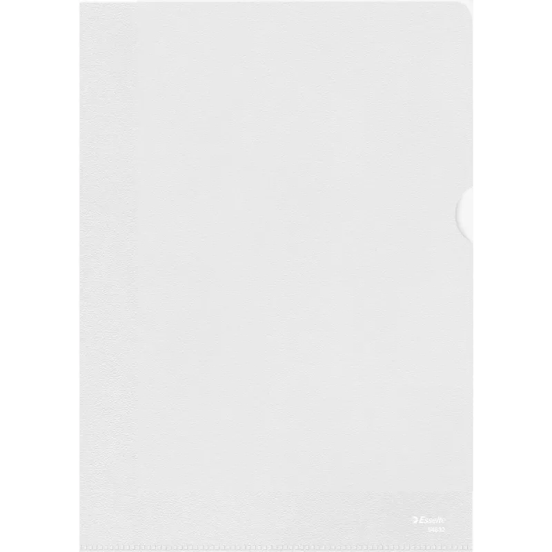 Esselte Standard A4 koszulki na dokumenty, polipropylen, groszkowane, 0,12 mm, otwarte z góry i z boku, bezpieczne dla dokumentów, wycięcie na palec, opakowanie 100 szt. 54832