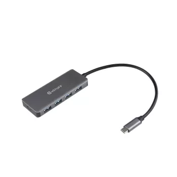 ESTUFF ES623007 Hub ładowania USB-C 165W GaN 4-portowy Power Delivery Space Gray