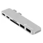 eSTUFF USB-C Slot-in Hub Pro Srebrny (ES84122-SILVER)