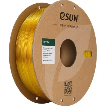 ESUN PETG+ 1,75mm przezroczysty żółty 1kg szpula papierowa filament do drukarki 3D PETG+175T-Y1P1