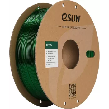 ESUN PETG+ 1,75mm przezroczysty zielony 1kg szpula papierowa filament do drukarki 3D PETG+175T-G1P1