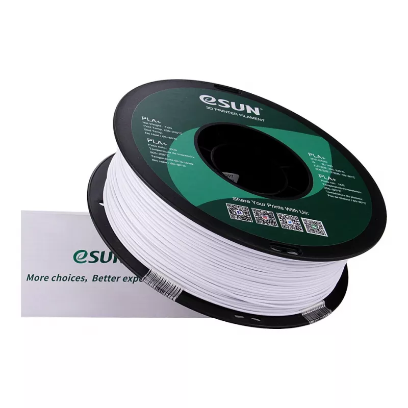 ESUN PLA+ 1,75 mm Zimna Biel 1 kg Włókno do drukarki 3D