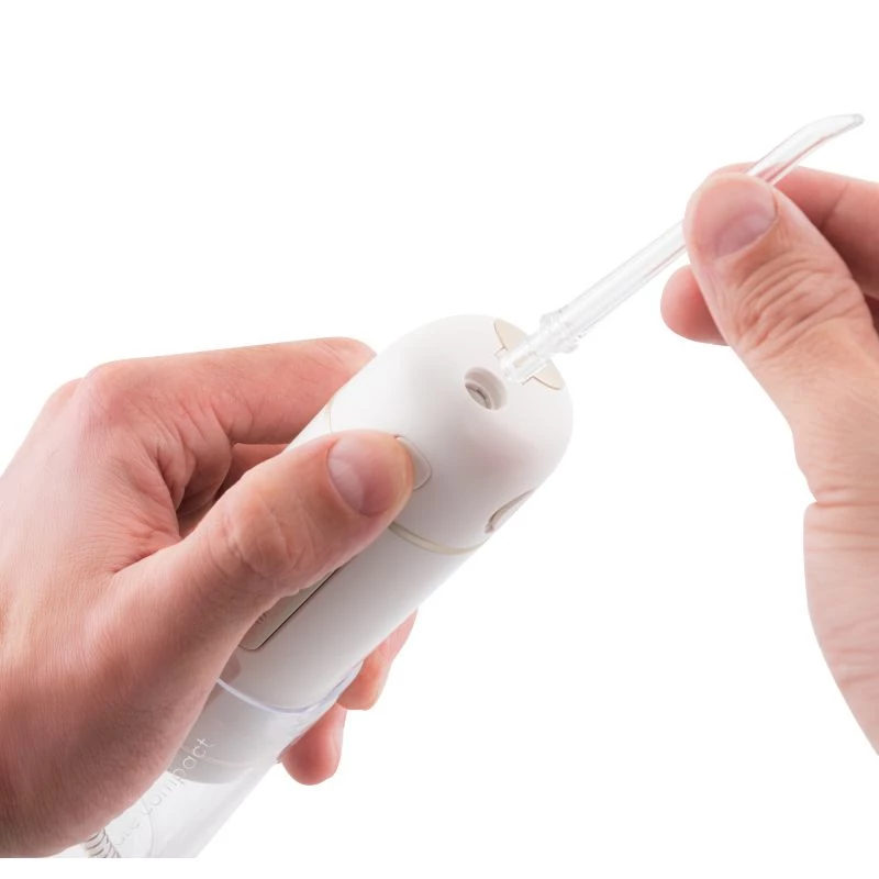 ETA Aqua Care Compact Bezprzewodowy Irygator Doustny – 165 ml, Biały, 2 Końcówki, IPX7, Ładowanie USB