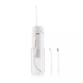 ETA Aqua Care Compact Bezprzewodowy Irygator Doustny – 165 ml, Biały, 2 Końcówki, IPX7, Ładowanie USB