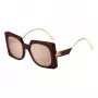 Okulary przeciwsłoneczne damskie ETRO ETRO0026SLHF - czarna oprawka acetatowa w kształcie kwadratu z szarymi szkłami (54/23/140 mm)