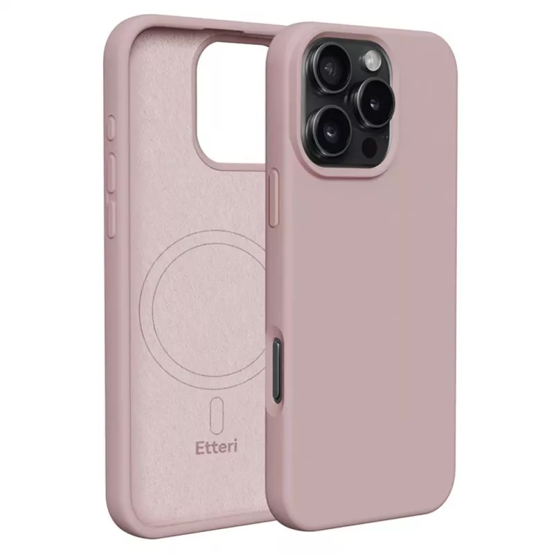 ETTERI Silicone Mag Case do iPhone 16 Pro 6,3 cala Jasny Róż