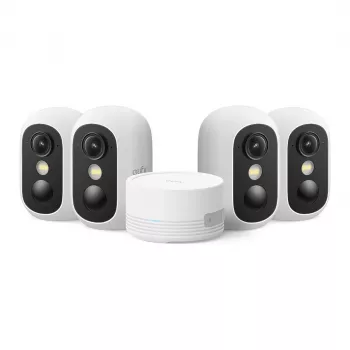 Eufy eufyCam C35 4K Bezprzewodowa Kamera Bezpieczeństwa z Panelem Słonecznym, Kolorowe Nocne Widzenie, IP67, 8-krotny Zoom, Syrena 100dB, Biały