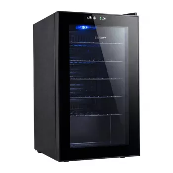 EUHOMY BR001-89BL 70L Beverage Display Refrigerator (Black)