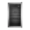 EUHOMY BR001 Beverage Refrigerator 126 Cans 3.2 cu ft Compressor Cooling Black Stainless Steel