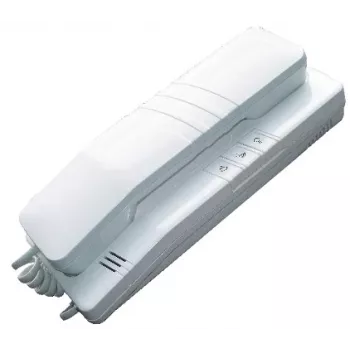 EURA ADA-38A3 4-przewodowa analogowa słuchawka domofonowa do systemów RL-3203H, biała