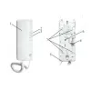 EURA ADA-38A3 4-przewodowa analogowa słuchawka domofonowa do systemów RL-3203H, biała