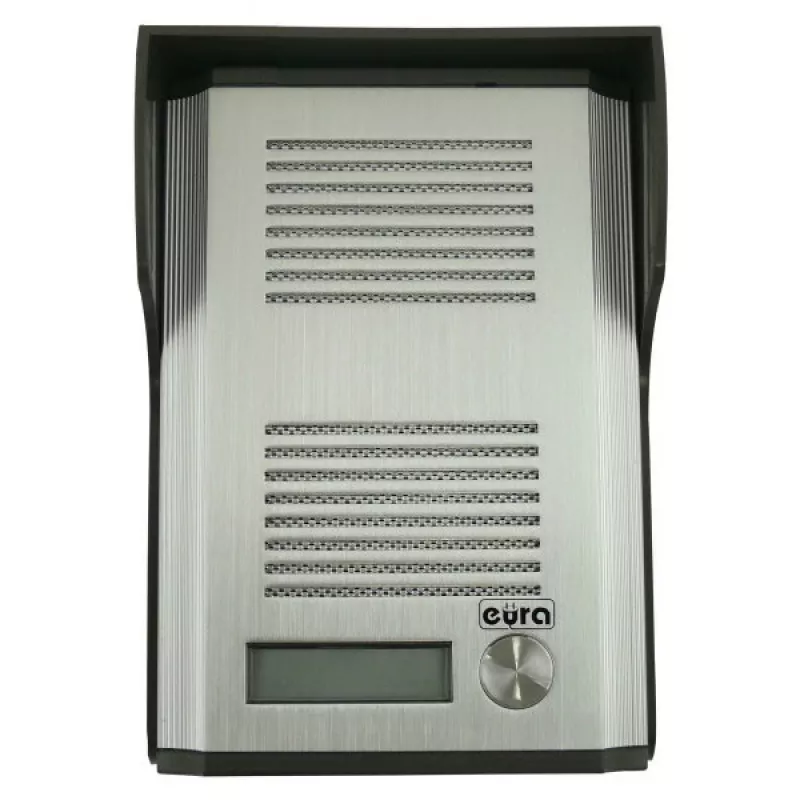 System domofonowy EURA ADP-44A3 (RL-3203D) - 2-przewodowy, jednorodzinny, biały panel wewnętrzny, srebrny panel zewnętrzny