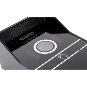EURA VDP-80C5 System Wideodomofonu Dwu-rodzinnego, Biały, 2x 7 inch LCD, FHD, Kamera 1080p, Czytnik RFID, Montaż Natynkowy