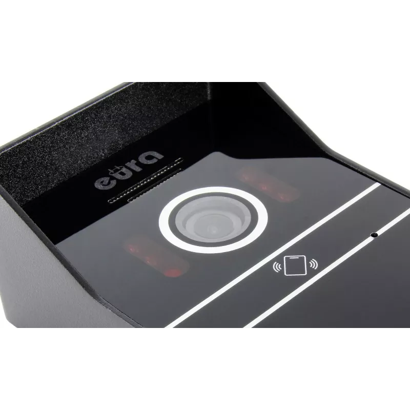 EURA VDP-80C5 System Wideodomofonu Dwu-rodzinnego, Biały, 2x 7 inch LCD, FHD, Kamera 1080p, Czytnik RFID, Montaż Natynkowy