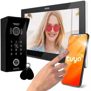 Eura VDP-99C5 Wideodomofon, 7 cali TFT LCD, WiFi, RFID, Tuya Smart, Czarny