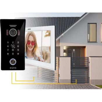 EURA VDP-99C5 Wideodomofon, 7-calowy ekran dotykowy, WiFi, RFID, Tuya, Biały