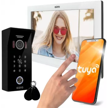 EURA VDP-99C5 Wideodomofon, 7-calowy ekran dotykowy, WiFi, RFID, Tuya, Biały
