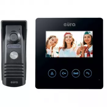Eura Wideodomofon EURA VDP-52A3ATIRA Czarny