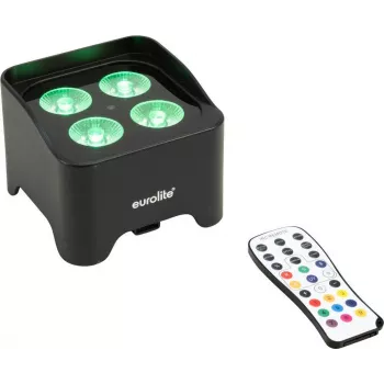 EUROLITE AKKU Mini UP-4 QCL Spot MK2 RGBW Uplight - Bezprzewodowy, 9h Bateria, 4x4W LED
