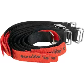 EUROLITE AR-20 Opaski na rzepy do kabli 20x180mm Czarno/Czerwone Zestaw 10 sztuk