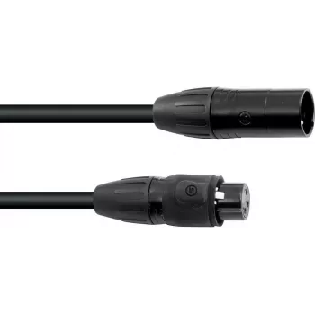 EUROLITE Kabel DMX SEC-1 IP65 3-pin 5m Czarny – Wodoodporny do użytku zewnętrznego