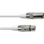 EUROLITE Kabel DMX XLR 3-pin 3m Biały – Ekranowany kabel sterujący do oświetlenia scenicznego