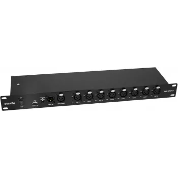 EUROLITE DMX Split 8X Splitter 3-pin Galvanicznie Izolowany 19 cali Rack 1U