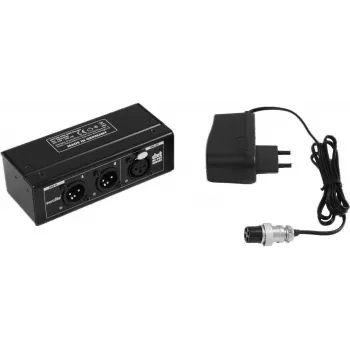 EUROLITE DXT-ME PRO DMX Merger 2x3-pin XLR wejście do 1x3-pin XLR wyjście, tryby HTP/LTP/Merge, 512 kanałów, obudowa metalowa, 9-12V DC 70064868