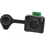 EUROLITE IP Zestaw XLR 5-pinowe złącza męskie/żeńskie, IP65, odlew cynkowy, styki lutowane, czarny 30208439