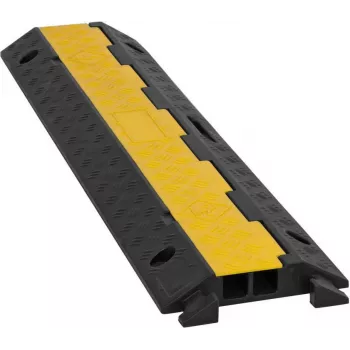 EUROLITE KB-2A Mostek kablowy 2-kanałowy 98x24x4,5 cm Czarno-żółty Nośność 5000 kg
